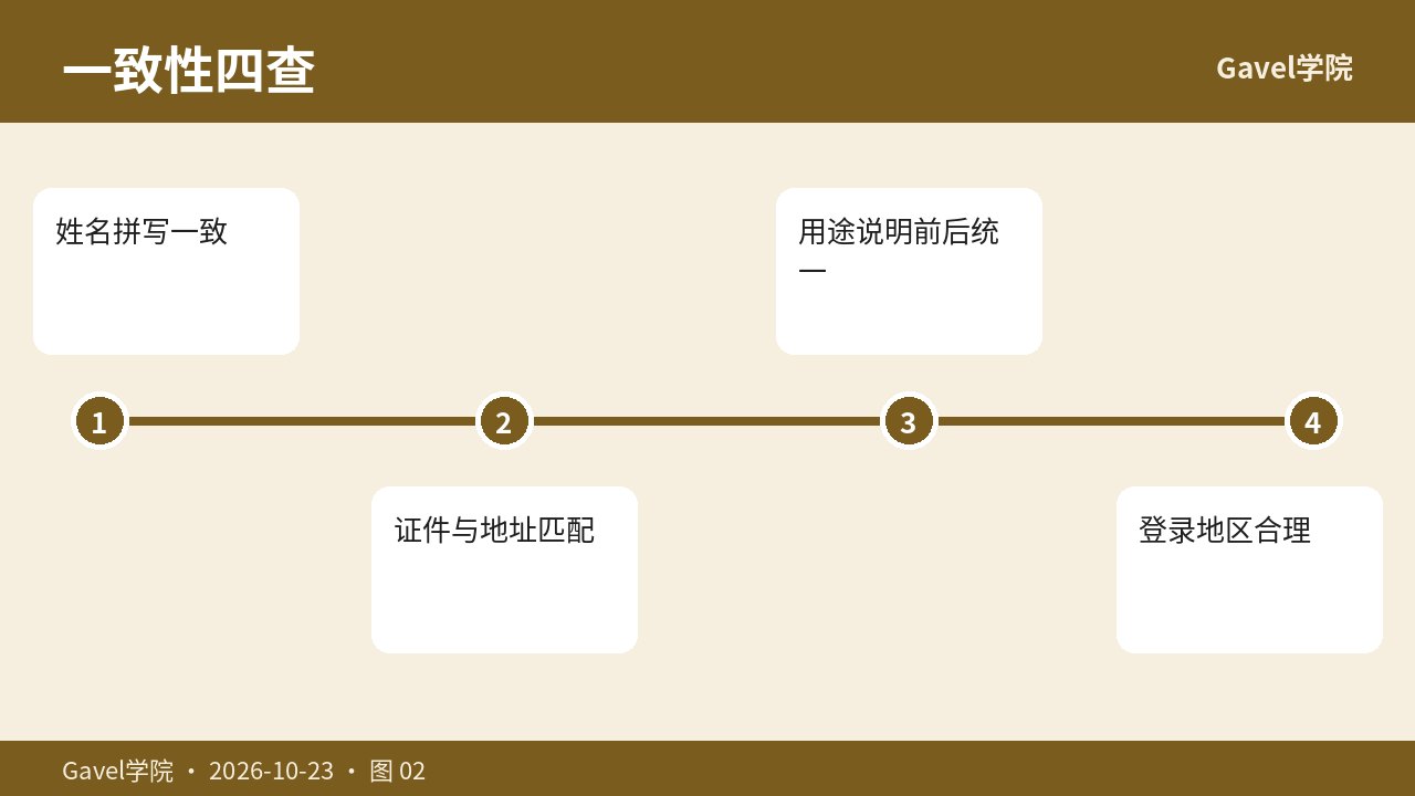 信息一致性与用途说明要点