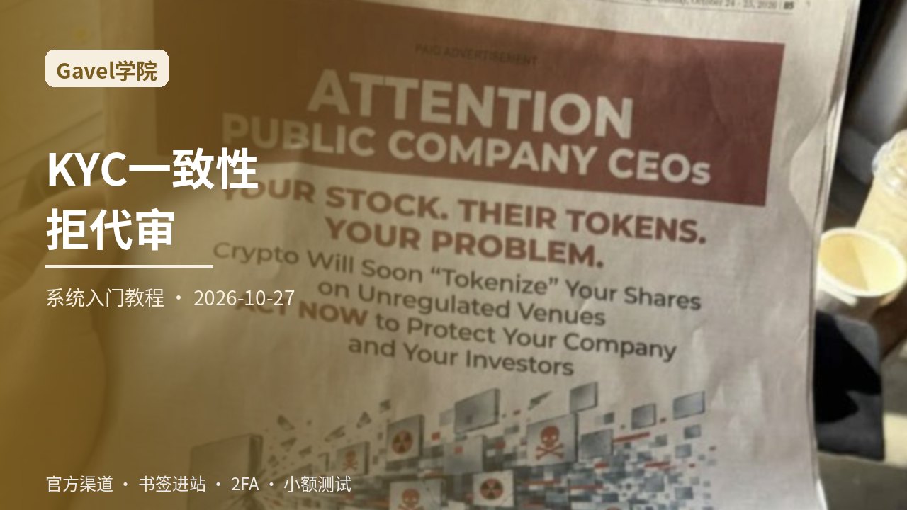 从零学习股票代币化与合规窗口讨论下的 KYC 材料一致性：拍摄规范与拒第三方代审一站式系统入门指南